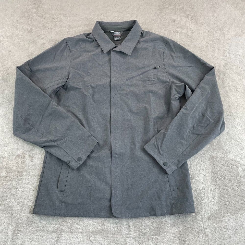 Outdoor Research Prologue Travel Jacket Men Medium Grey DWR Zip Up Gorpcore NWOT